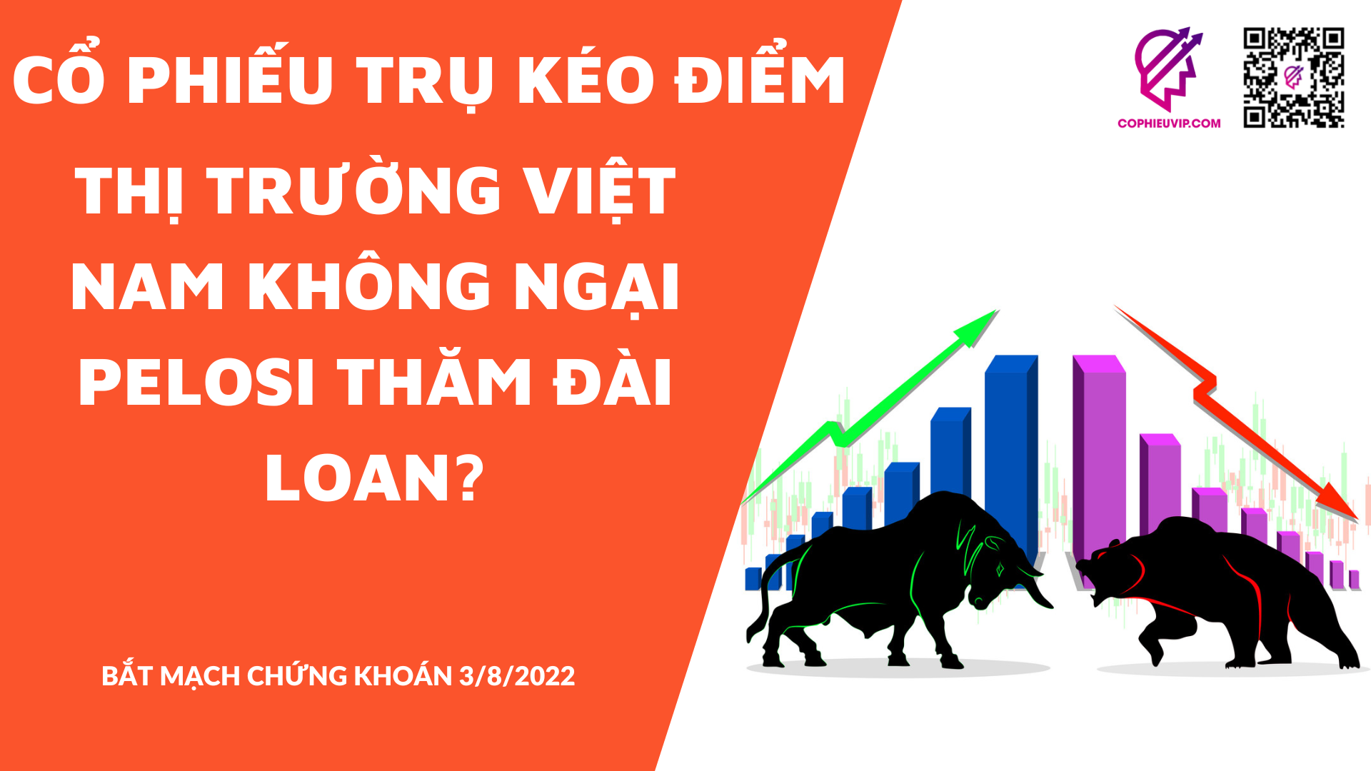 BẮT MẠCH CHỨNG KHOÁN 3/8/2022: Cổ phiếu trụ kéo điểm. Thị trường Việt Nam không ngại Pelosi thăm Đài Loan?