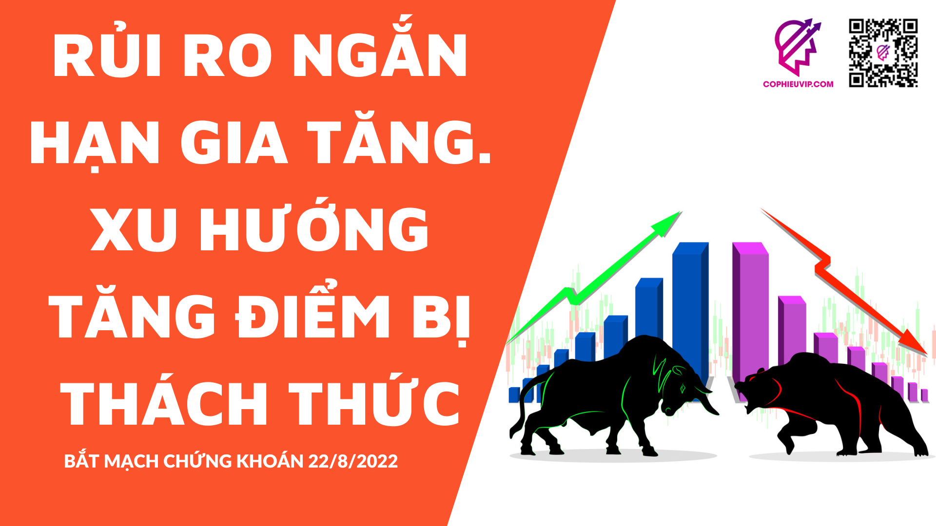 BẮT MẠCH CHỨNG KHOÁN 22/8/2022: Rủi ro ngắn hạn gia tăng. Xu hướng tăng điểm bị thách thức