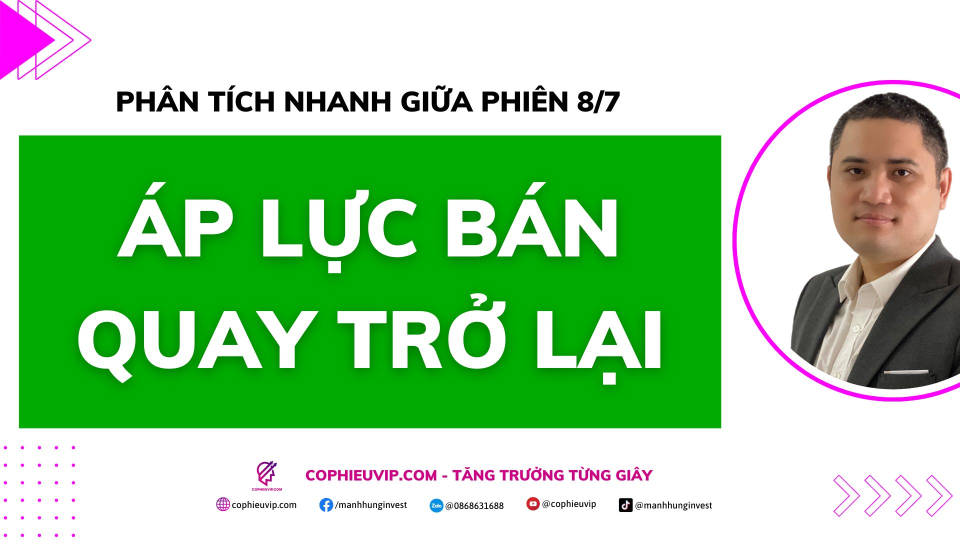 Phân tích nhanh giữa phiên 8/7: Áp lực bán quay trở lại – Cổ Phiếu VIP