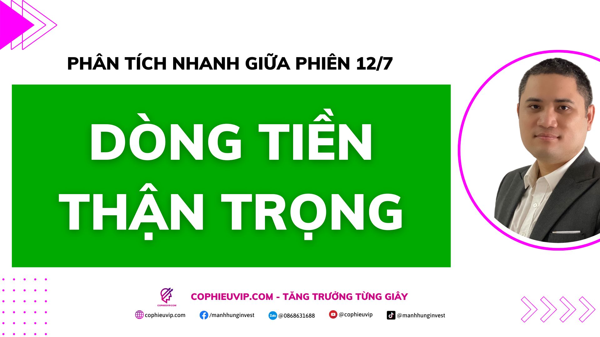 Phân tích nhanh giữa phiên 12/7: Dòng tiền thận trọng – Cổ Phiếu VIP