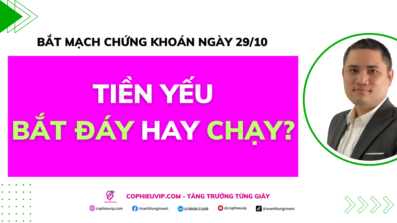 Bắt mạch chứng khoán ngày 29/10: Tiền yếu: Bắt đáy hay chạy?