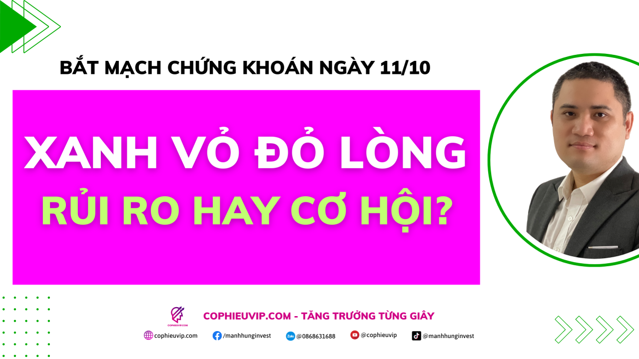 Bắt mạch chứng khoán ngày 11/10: Xanh vỏ đỏ lòng, Rủi ro hay cơ hội?