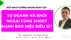 Bắt mạch chứng khoán ngày 23/7/2025: Tự doanh và Khối ngoại cùng Short mạnh báo hiệu điều gì?