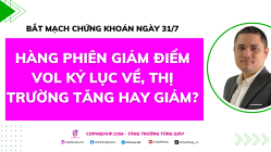 Bắt mạch chứng khoán ngày 31/7/2025: Hàng phiên giảm điểm vol kỷ lục về, thị trường tăng hay giảm?