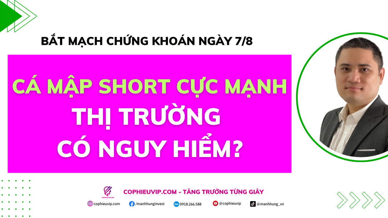 Bắt mạch chứng khoán ngày 6/8/2025: Cá mập short cực mạnh, Thị trường có nguy hiểm?