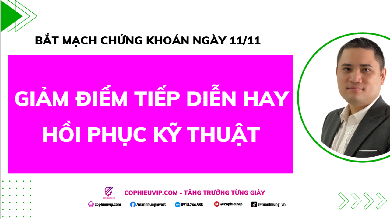 Bắt Mạch Chứng Khoán Ngày 11/11/2025: Giảm Điểm Tiếp Diễn Hay Hồi Phục Kỹ Thuật