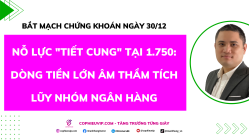 Bắt Mạch Chứng Khoán Ngày 30/12/2025: Nỗ lực "tiết cung" tại 1.750 - Dòng tiền lớn âm thầm tích lũy nhóm Ngân hàng