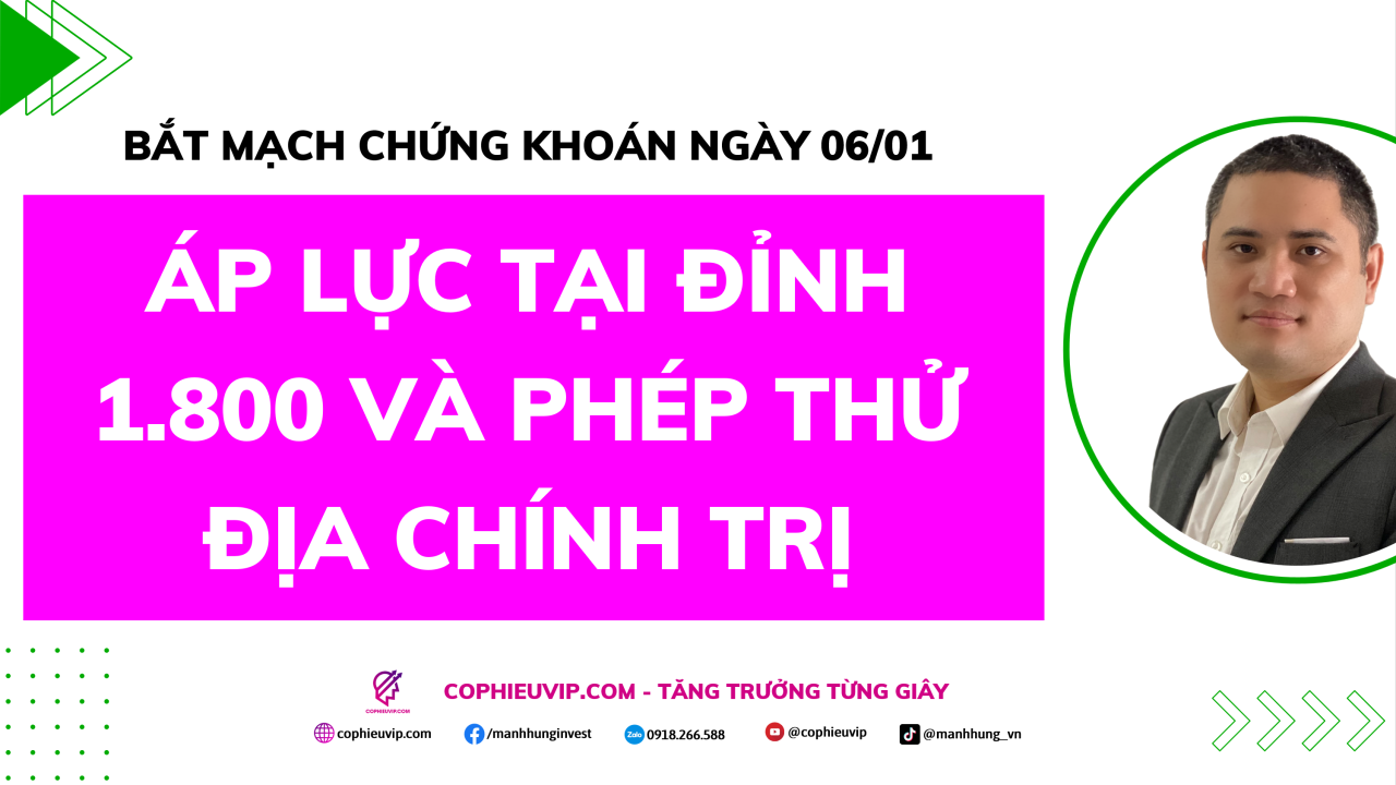 Bắt Mạch Chứng Khoán Ngày 06/01/2025: Áp Lực Tại Đỉnh 1.800 Và Phép Thử Địa Chính Trị