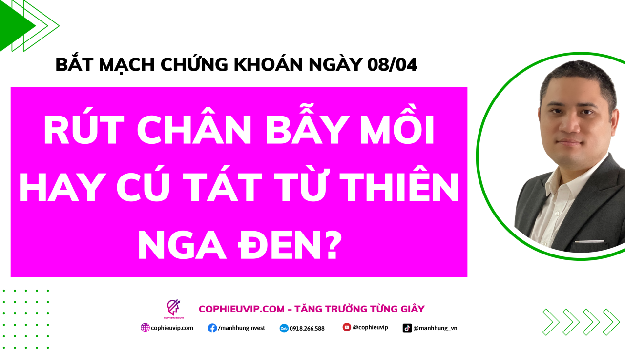Bắt Mạch Chứng Khoán Ngày 08/04/2026: Rút chân bẫy mồi hay cú tát từ Thiên nga đen?