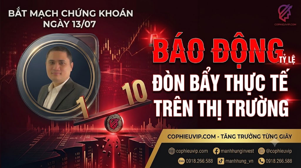 Bắt Mạch Chứng Khoán Ngày 13/07/2026: Báo Động Tỷ Lệ Đòn Bẩy Thực Tế Trên Thị Trường